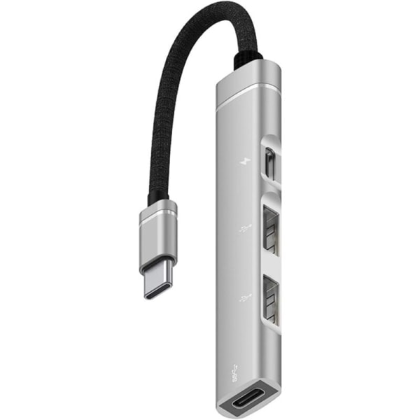 USB Type C-adapter med to USB2.0-porter Type 1xc-port forbedrer funksjonaliteten til enheten din og tilkoblede USB-hub for Type C-enheter