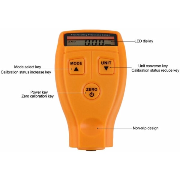 GM200 LCD Digital Maling Tykkelsesmåler Probe Instrument Måler Måleværktøj