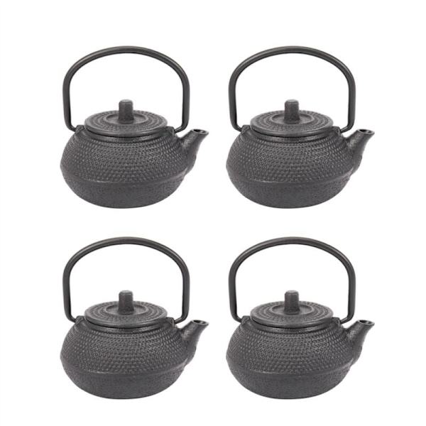4X 50Ml Japansk Stil Støbejern Tekande + Si Tekande