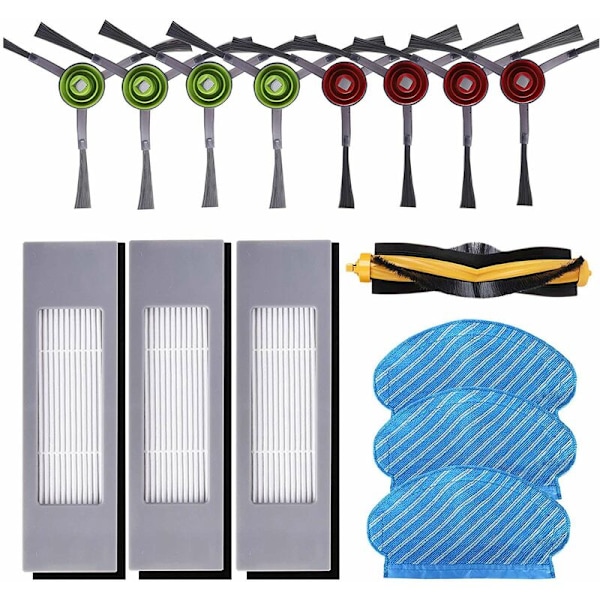 15 stk. Reservedele Tilbehør til Deebot OZMO 920 950 2 Hybrid Robotstøvsuger HEPA-filter Mop