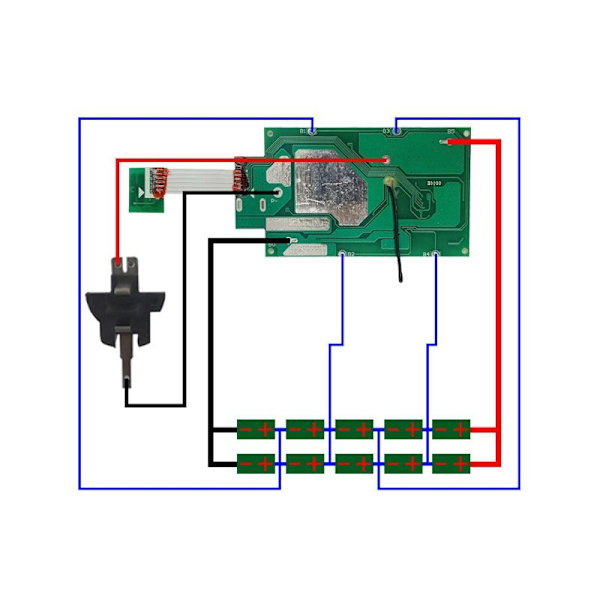 DC9096 Li-Ion-akun muovikotelo suojaava PCB-levy latauspiirilevy Vaihda 18V nikkeliin