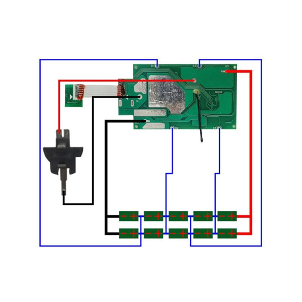 DC9096 Li-Ion Batteriplastfodral Skyddande PCB-kort Laddningskretskort Ersätt för 18V Nickel