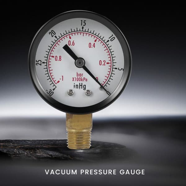 0 -30inHg 0 -1bar Mini Dial Lufttrykkmåler Barometer Meter Dobbeltskala Svart Skive