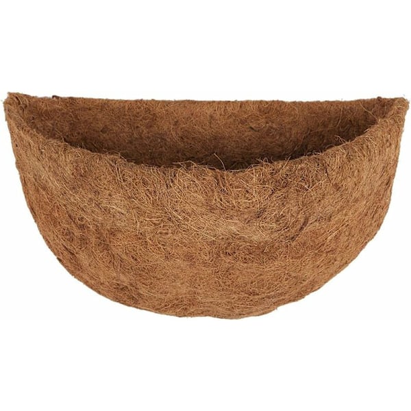 Rund kokosnöt korg, kokosnöt liner för planteringskärl, naturlig ersättning kokosfiber blomkruka, hängande blomkorg för utomhusbalkong, heminredning