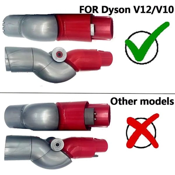 Fleksibel Adapter for Dyson V12 Lett Støvsuger, Fleksibelt Element for Dyson V12/V10Slim/Digital Slim Lett Støvsuger, Bunnutløsning