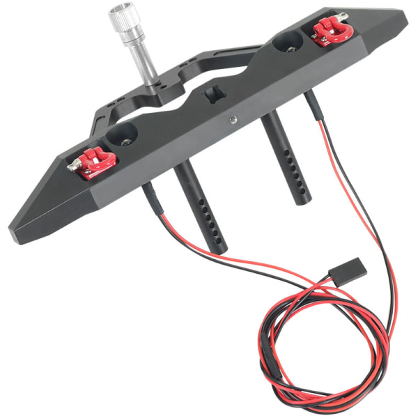 Metallstötfångare med LED-lampor för 1/10 RC Crawler Axial SCX10 90046 SCX10 III AXI03007 TRX4, Bakre