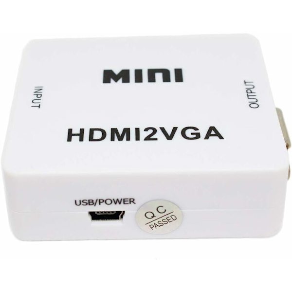 1080P Videoomvandlare HDMI Hon till VGA Hon 15-stiftsadapter - Videosignalkonverterare
