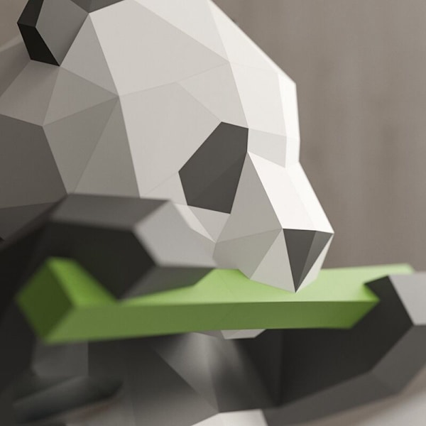 3D-tyyppinen pandaeläin paperimallilelu Koti sisustus DIY paperimalli Juhlaseinävaate A