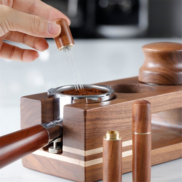 2 st Malda kaffeverktyg Omrörare Dispenser Visp för Kaffe Pulver Dispenser Kaffe Nål, Svart