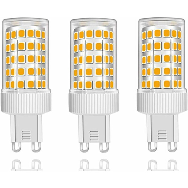 Sæt af 3 G9 10W LED Pærer, 150W Halogenækvivalent, 86 LED'er, 1000Lm, 360° Strålevinkel, Ultra Lys, AC220-240V, Ikke-Dæmpbar, Varmt Hvidt 3000K… [Ene