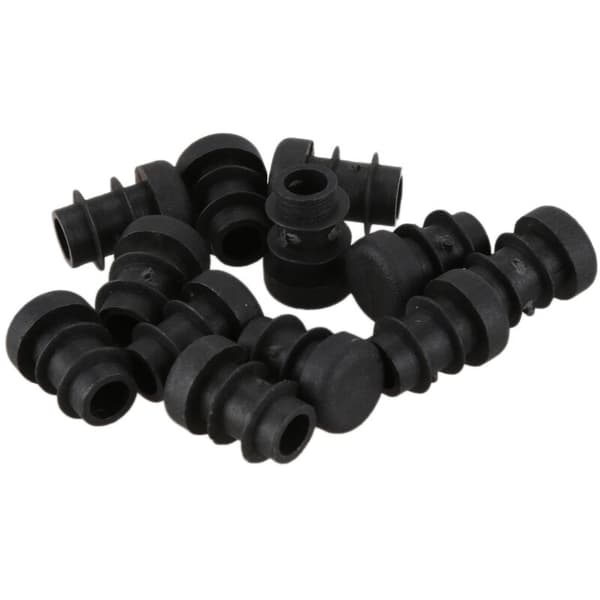 12 stk. Plast 12 mm Rør Endestykker Prop Rørindsats Prop Rund Sort