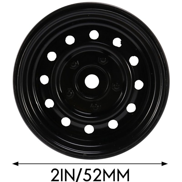 4 kpl Metal Series 1,9 tuuman Bead Lock -vanteen napa 1/10 Rc Crawler -autoon Axial Scx10 90046 Trx4 D90 D110, musta, 12 pientä reikää