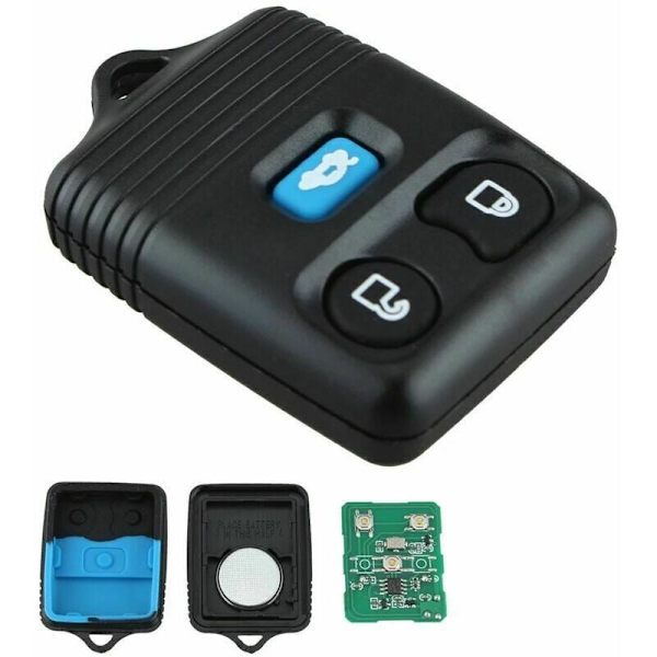 Svart 2-pack Ersättningsfjärrkontroll med 3 knappar 433 MHz för Ford Transit Mk6 2000-2006 Connect 2000-2007..
