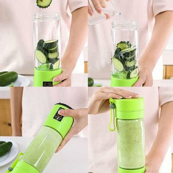 Bärbar Blender - Färska Juicer, Smoothie Blender, USB Laddningsbar Mixer för Färska Juicer, Smoothies, Shakes, Babyfruktjuice, Bärbar Hemma