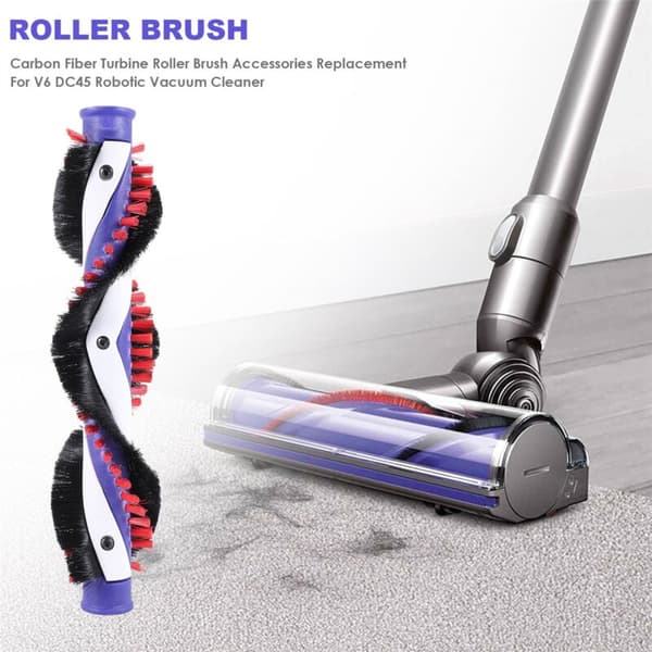 Rullborste i kolfiber för Dyson V6 DC45 robotdammsugare