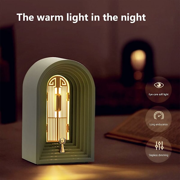 Mini Bluetooth-högtalare med skrivbordslampa - Bärbar sänglampa - Liten högtalare - Justerbar LED-läsning - Bordslampa för hem, kontor, sovande 1200m