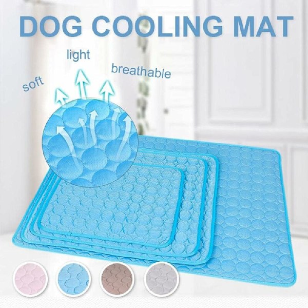 Hundekølemadras Sommer Hundemåtte Åndbar Kattedyne Katte-Is Puder Ikke-klæbende Holdbar Pude Kæledyrsartikler (Brun 40X30cm)