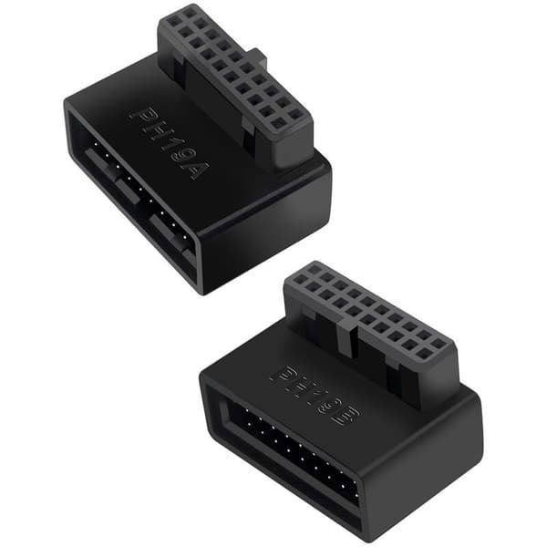 2 stk. PH19A computerbundkort header USB3.0 19/20P sokkel 90 graders konverter desktop bundkort adapter