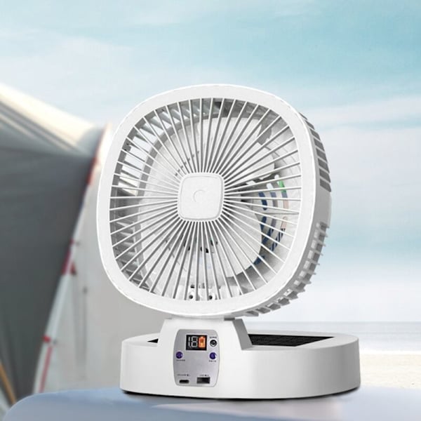 Ulkoilmaretkeilytuuletin Kannettava Työpöydän Sähkötuuletin Langaton Aurinkokenno Ventilador 3 Nopeutta Kaukosäätimellä