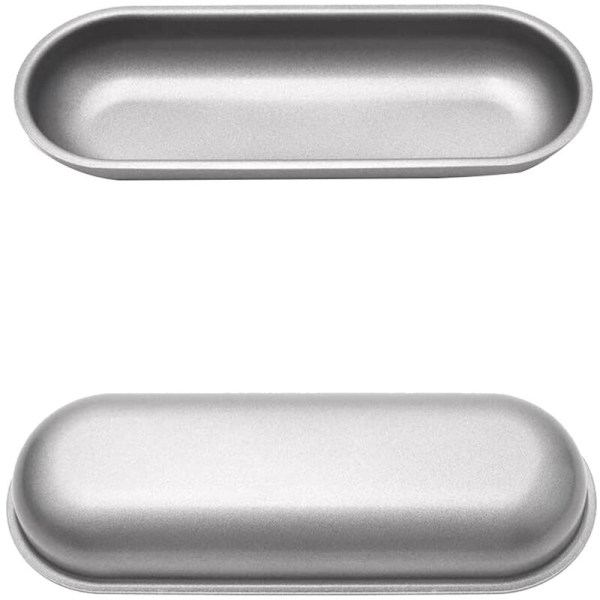10 st Hot Dog Form Stål Korvformar Non-Stick Bakform Oval Hot Dog Bröd Matlagning för DIY Hemlagad Bröd Verktyg