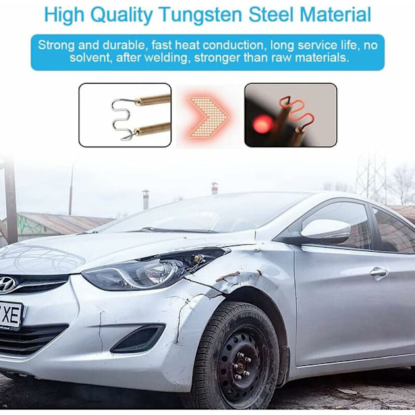 500 kpl Metalliset Kuumastaplat 0,8 mm Muovin Hitsausstaplat Hitsaustikut Volframiteräs Kuumastaplat Muovin Korjausstaplat Auton Korin Hitsaukseen