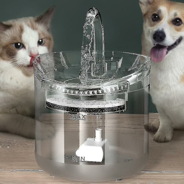 2L Automatisk Kattvattenfontän för Valp och Katt