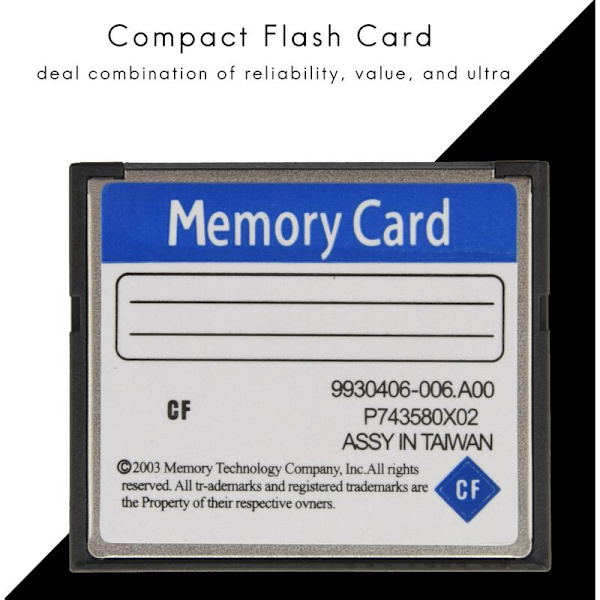 Ammattimainen 32 Gt:n Compact Flash -muistikortti (valkoinen ja sininen)