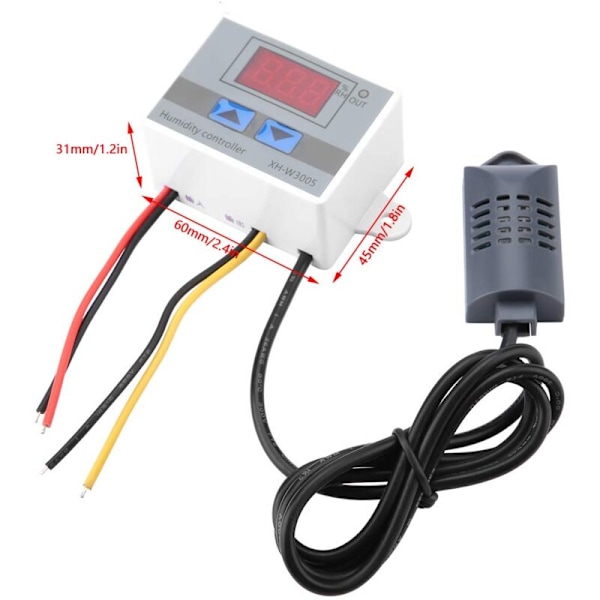 XHW3005 Luftfuktighetshygrostat 230V Digital Hygrometer Sensor Switch Controller 0 till 99% R(220V)