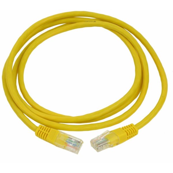 RJ45 Ethernet Cat5 LAN-netværkskabel Patch-ledning Gul, 10 stk. 1,5 M