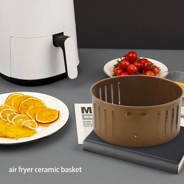3,7 QT Luftfrityrkurv Erstatning for Power Gowise Luftfrityr og Luftfrityr Ovn, Ikke-Klebbende Stekekurv