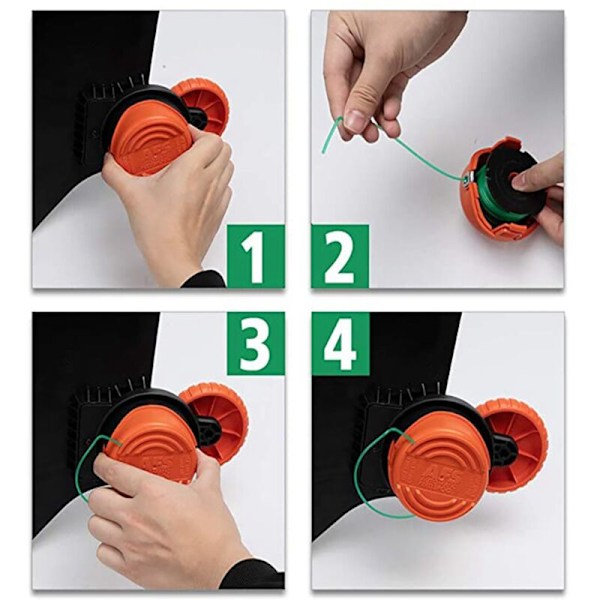 6 stk. Automatisk Spolereplacement til Græstrimmer -080 Passer til GH3000 GH3000R LST540 LST540B -080-
