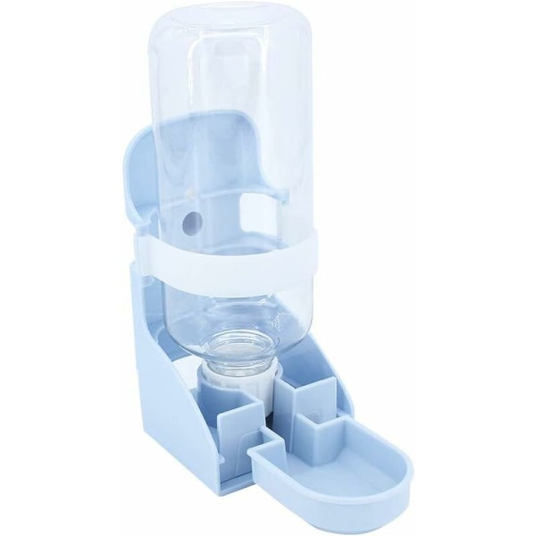 Automatisk vandfontæne til kæledyr, hængende vanddispenser, vanddispenser, lille vandflaske til kæledyr til katte, hamster, kaniner - Blå - 500 ml