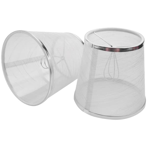 2-pack gasbindklämma lampskärmar för vertikal väggljusstake (silver)
