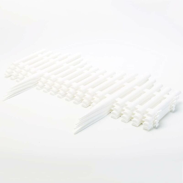 Trädgårdsstaket, vita plastkanter Växtgräsmatta/Gräskanter, Landskapsstigpaneler 4-pack (Total storlek: 244 cm L 33 cm H) Vit
