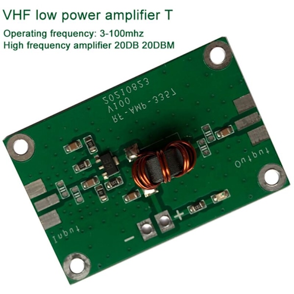 VHF 3-100MHz 20DB 20DBm Låg Effekt Förstärkare Modul Digitalt Förstärkt Högfrekvent Effekt Förstärkare