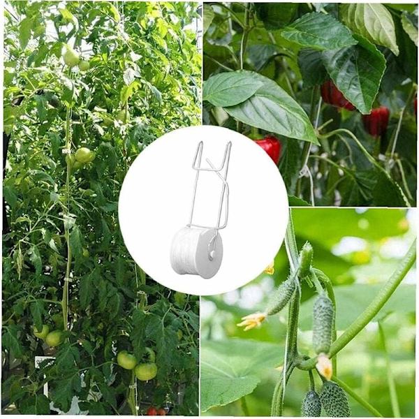 Växtrullekrok, 6 st tunga trädgårdstomatkrokar för tomat, grönsak, växthus, vinblomma typ kit växt rulle krok