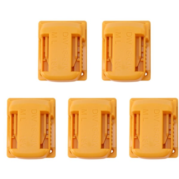 Pack of 5 Battery Holder Brackets for 18/20V for 18V Yellow