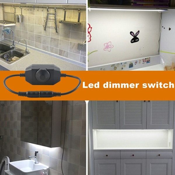 LED-bjælkelysdæmper, DC 12V-24V 6A dæmper, egnet til LED-bjælkelys, LED-tovlys 3528, 5050, 5630 (sort)