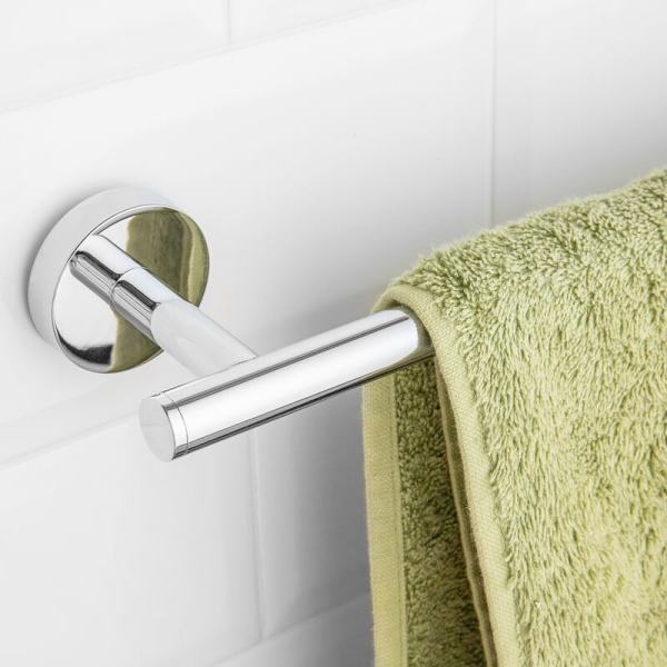 Krom væghængt håndklædeholder 450x60x76mm Paddy