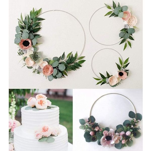 300 stk. Kunstige Eucalyptus Blade i Bulk til DIY Bryllupskrans, Boutonnieres, Corsages