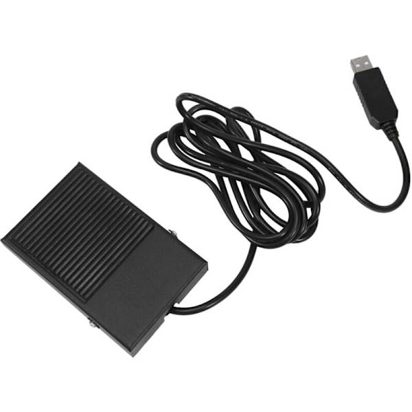 USB-fotswitch i metall, fotpedal för tangentbord, HID-dator, PC, USB-aktionsswitch, förprogrammerade kontrollknappfunktioner