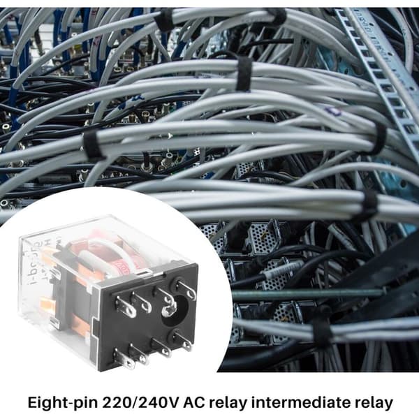 220/240V AC spole DPDT effektrelæ MY2NJ 8 ben med sokkelbase
