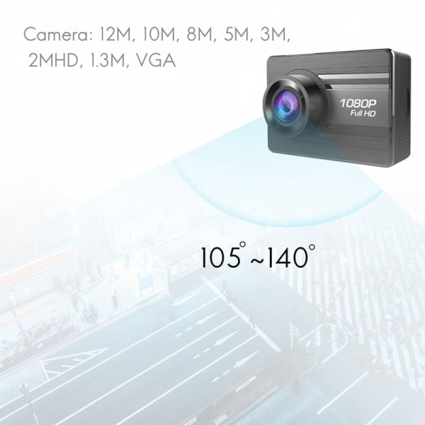 2,0 tommers bil DVR dashcam 1080P HD bilkameraopptaker 2,0 tommers dash bilkameraopptaker automatisk kamera dashcam