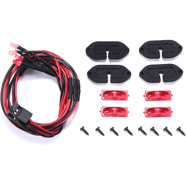 Hjulbågsljus Chassi Ljus Dekorativt Ljus för RC Crawler AXIal SCX10 III AXI03007, Röd
