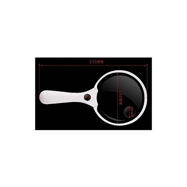 Reparationsforstørrelsesglas med ekstra LED-lys, 3 LED-lys, 2X 4X 25X forstørrelse, belyste forstørrelsesglas