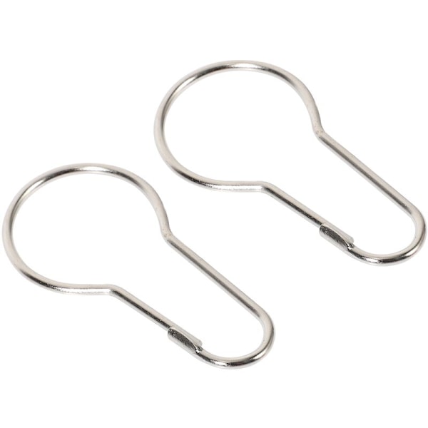 100-pack järnduschdraperiringar päronklämmor