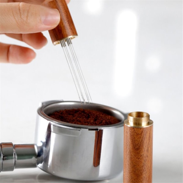 2 st Malda kaffeverktyg Omrörare Dispenser Visp för Kaffe Pulver Dispenser Kaffe Nål, Svart