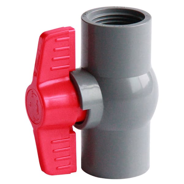 PVC-kuleventil, plastkuleventil (φ40mm)，for vannforsyningsrør glideforbindelse grå