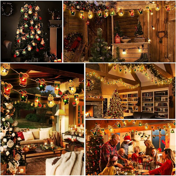 Lysende Garland Fir Navn Hvid 10m 100Leds Lys Garland Udendørs Indendørs Vandafvisende Batteri 8 Tilstande Lys Dekoration Til Jul L Fest Hus G
