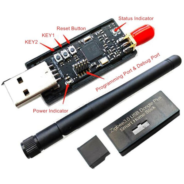 CC2652P CC2652 USB-dongle Zigbee2MQTT ZHA Coordinator Assistant Thread USB-dongle-tikku BLE5.2(A)